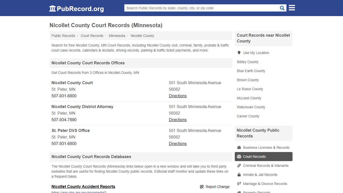 Free Nicollet County Court Records (Minnesota Court Records)