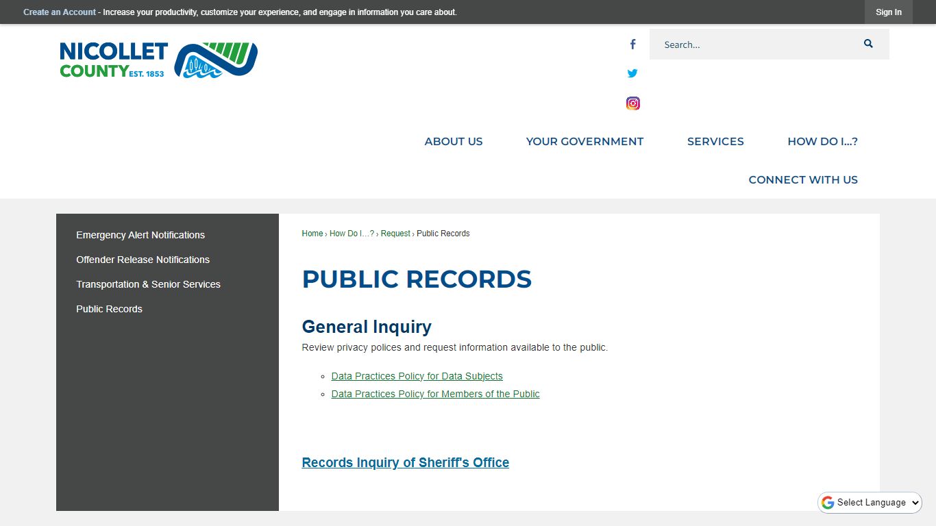 Public Records | Nicollet County, MN - Official Website