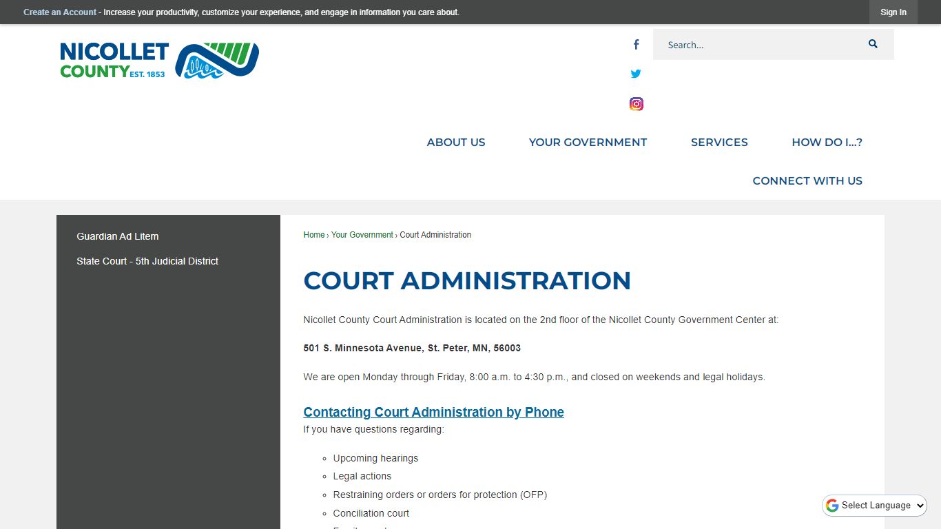 Court Administration | Nicollet County, MN - Official Website